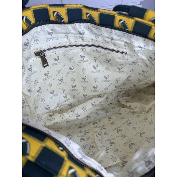Farmhouse Is My Style Home Sweet Farm Green And Yellow Football 🏈 Pattern Bag - Picture 12 of 12